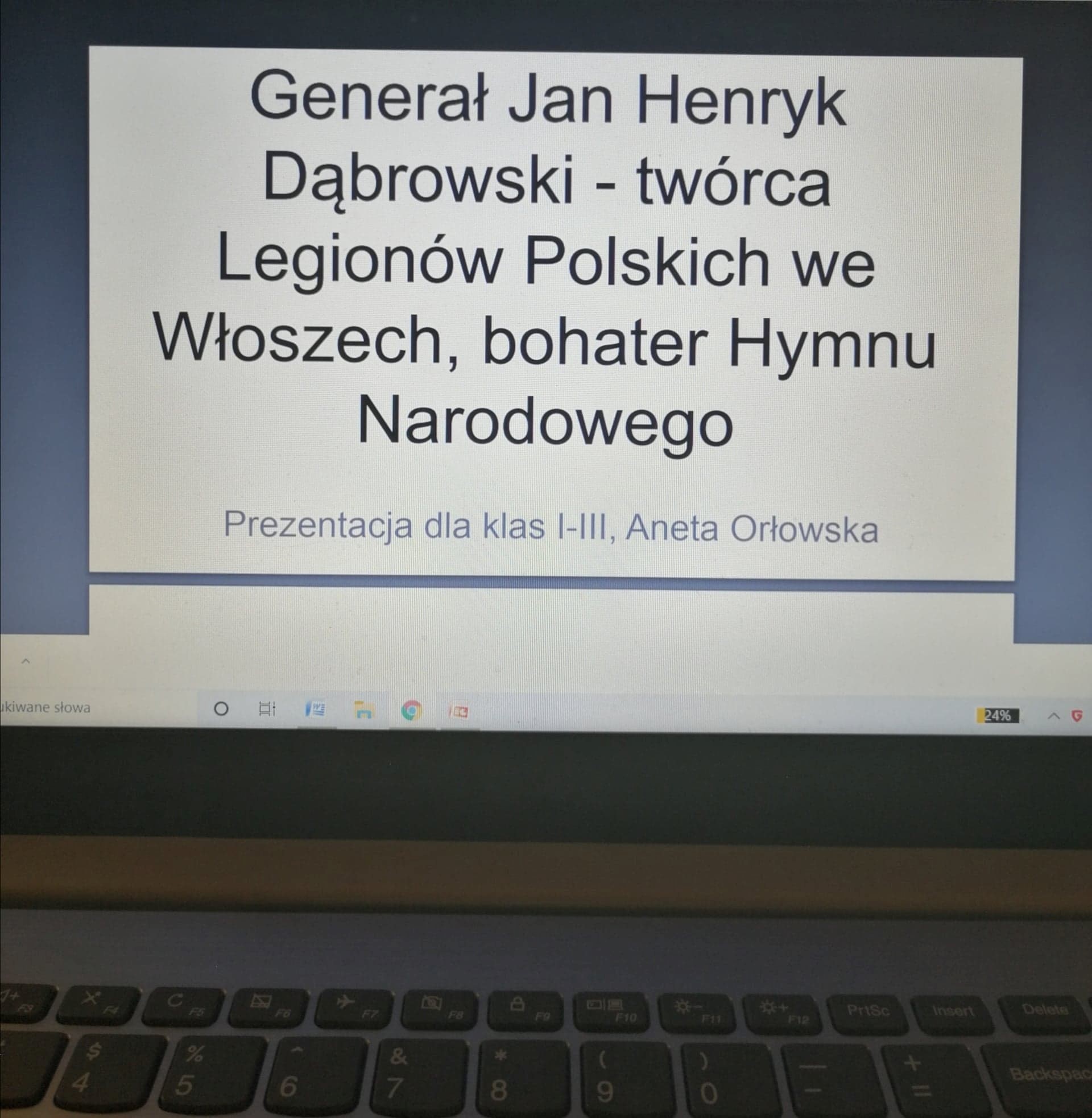 Prezentacja o generale Janie Henryku Dąbrowskim dla klas I-III